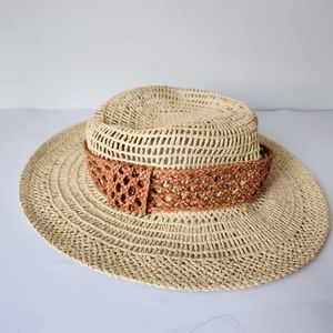 Treasure & Bond Woven Straw Boater Hat